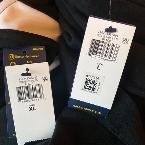 Polo Ralph Lauren Interlock Tracksuit Jacket XL & Pants L Black White Stripe NEW - Picture 12 of 15
